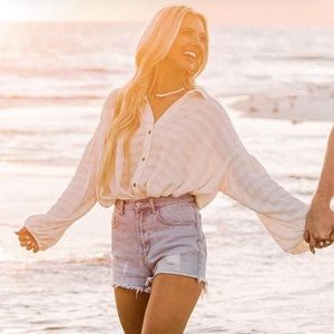 Collared Blouse in Cream - These Three Boutique